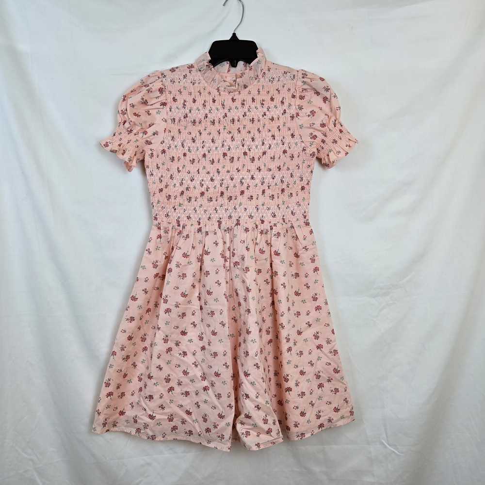 Janie & Jack Girls The Fleur-Ever Pale Pink Floral Smocked Lined Dress‎ 16 NWOT